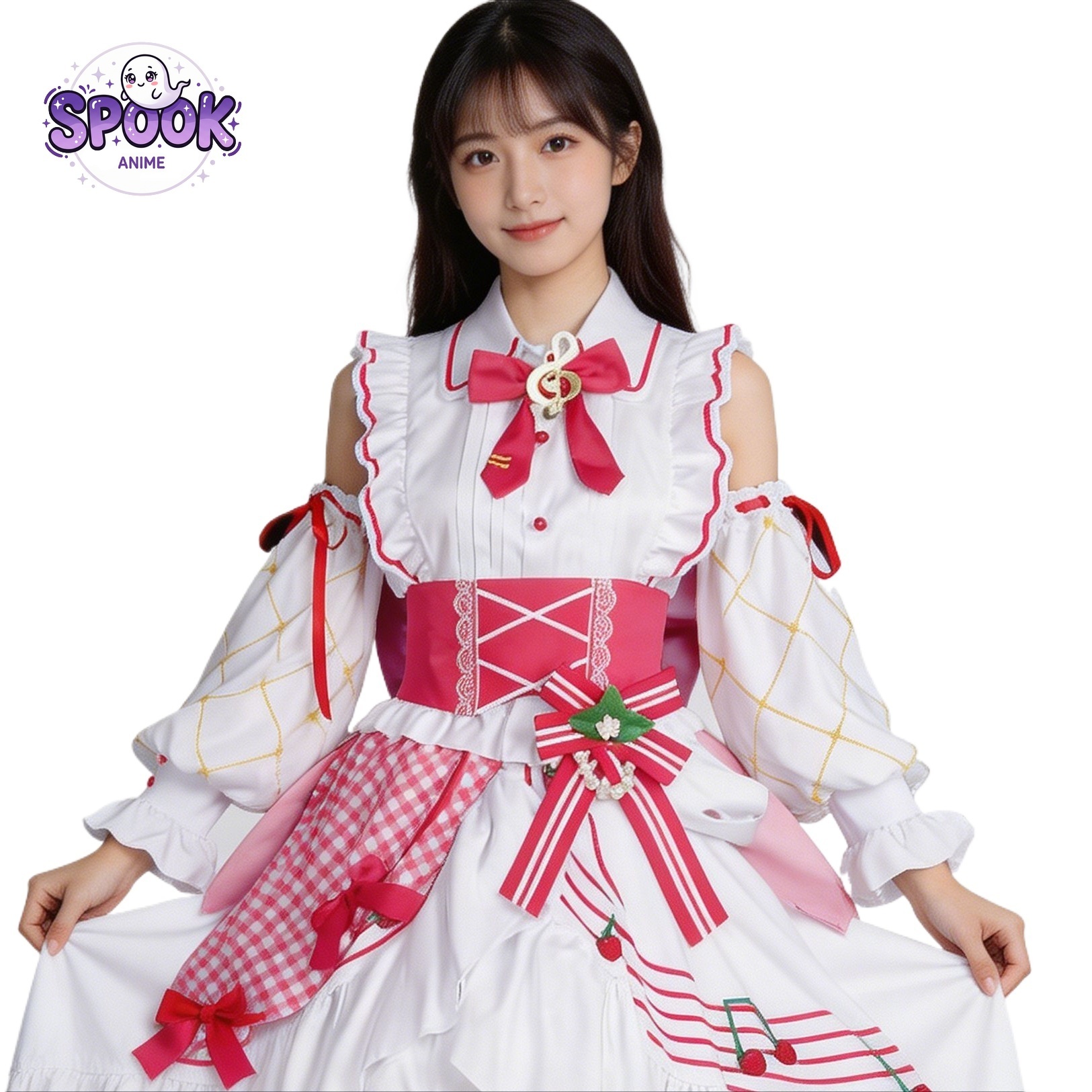Anime Cosplay Miku - Gaun Lolita Stroberi Ulang Tahun ke-15