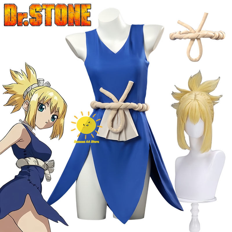 Anime Cosplay Waifu - Kostum Cosplay Anime Dr.Stone Kohaku Gaun