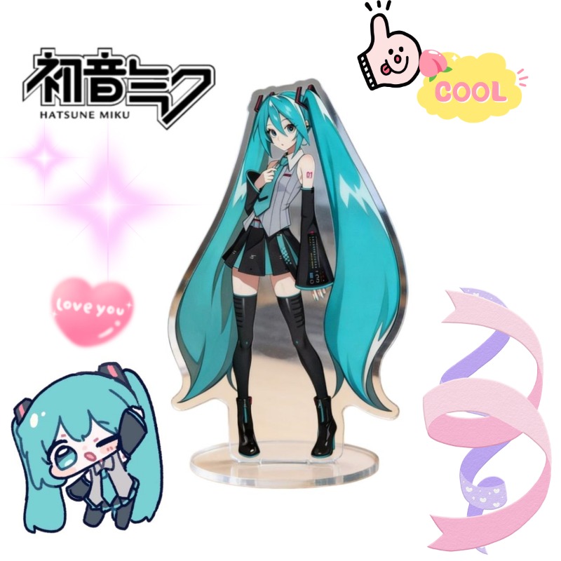 Anime Cosplay Miku - Hatsune Miku 10cm Standee Akrilik Karakter