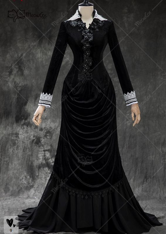 Anime Cosplay Com - MEOWCOS Set Rok Atasan Beludru Antik