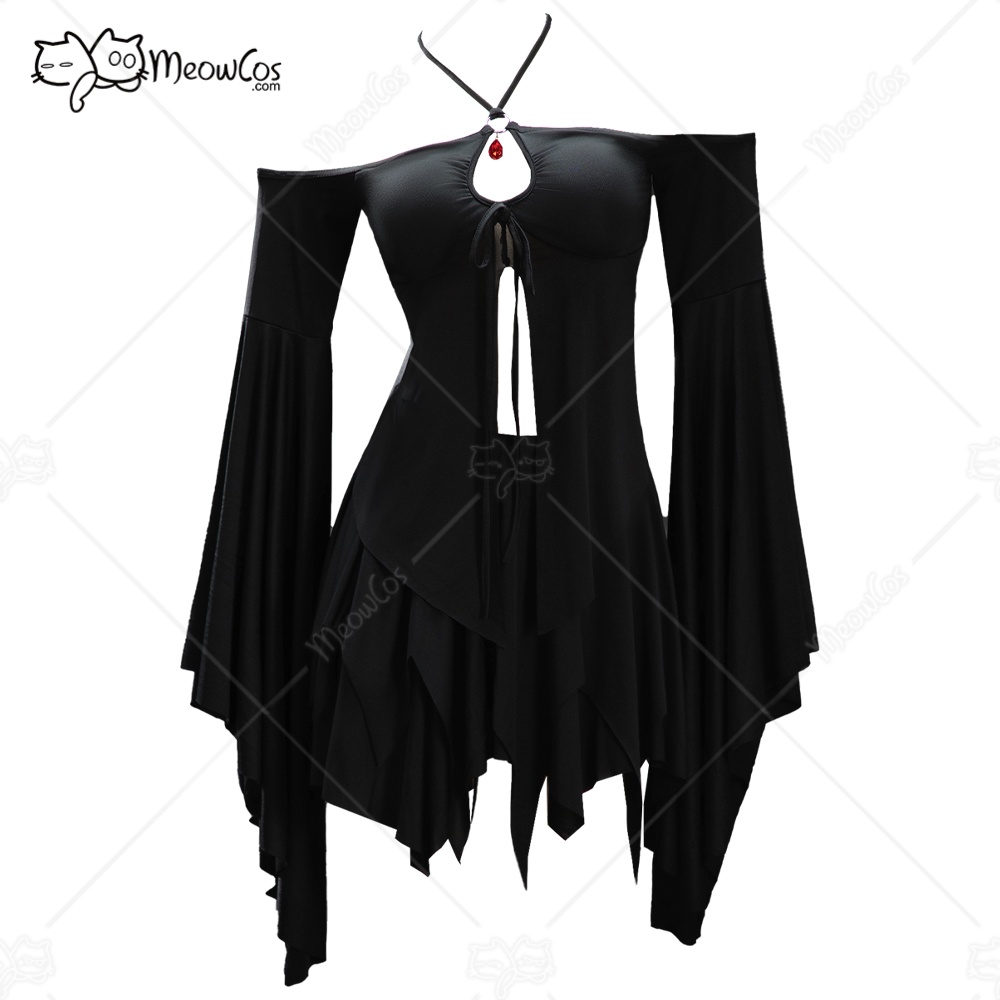 Anime Cosplay Com - MEOWCOS Set Rok Atasan Hitam Gotik