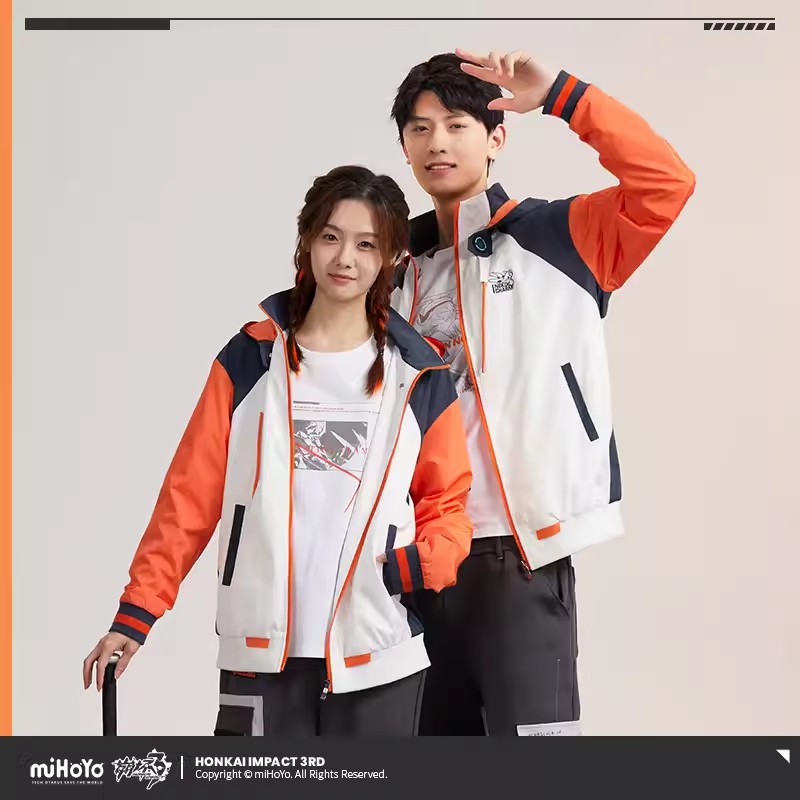 Anime Cosplay Couple - MiHoYo Game Kiana Coat Honkai Impact