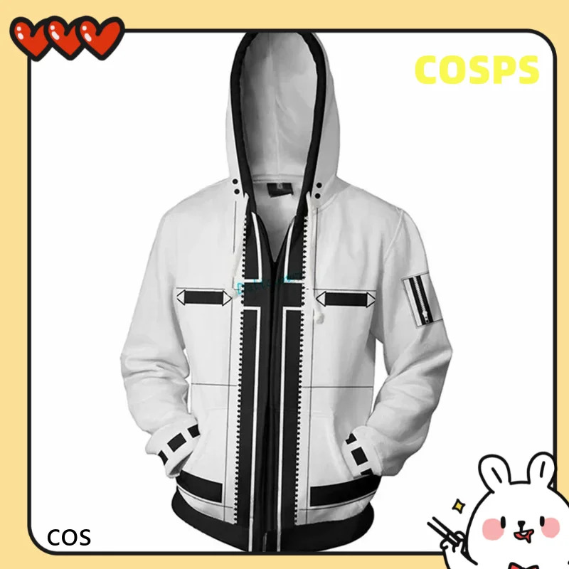 Anime Cosplay Couple - NO5 Kaus Hoodie Permainan Anime Cetak