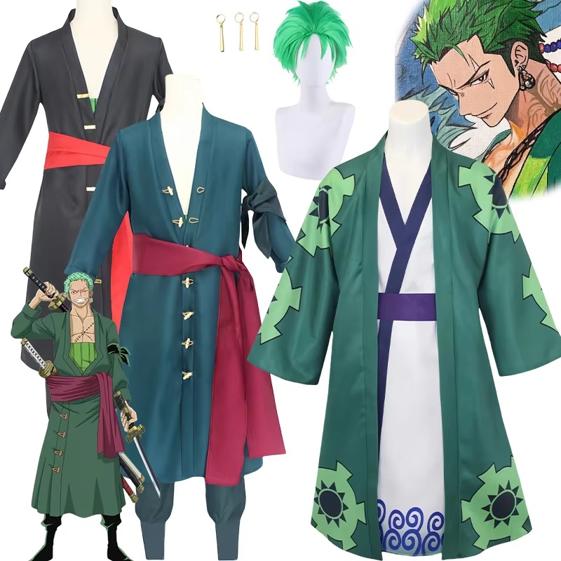 Cosplay Anime Zoro - Kostum Cosplay Bilibili Roronoa Zoro Anime