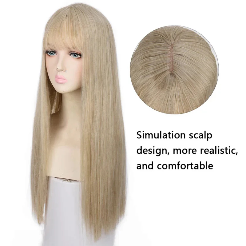 Anime Cosplay Girl With Black Hair - 2026 Houyan Wig Rambut Lurus Panjang