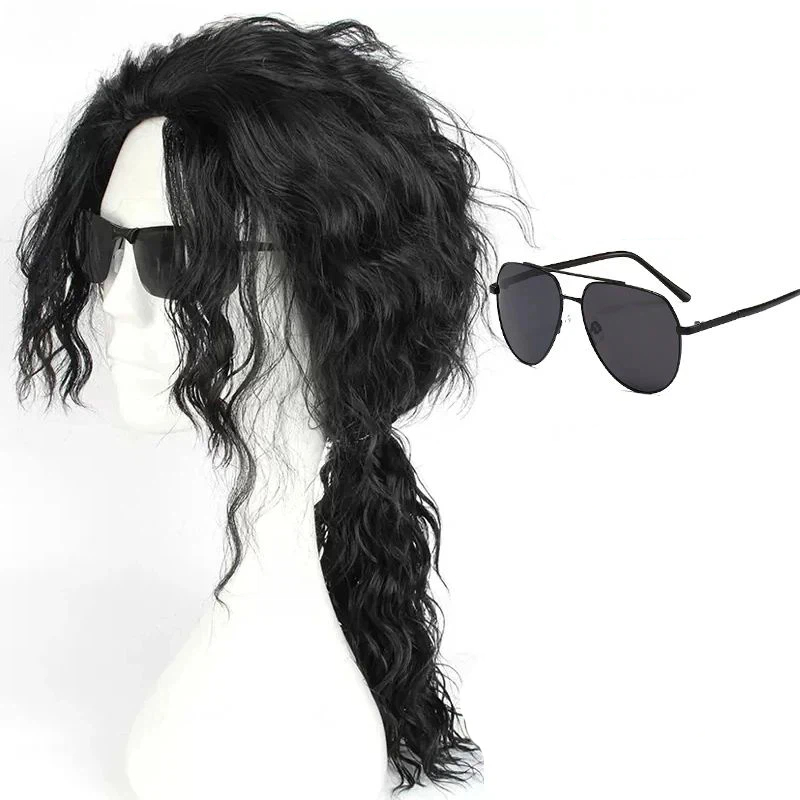 Anime Cosplay Com - Rambut palsu hitam MJ Michael Cosplay,