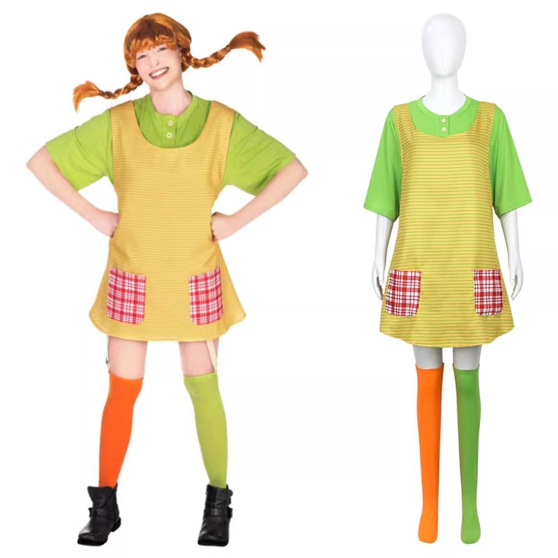 Anime Cosplay Japanese Girl - Kostum Cosplay Piippi Gaun Hijau Dewasa