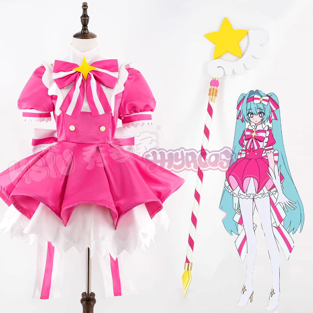 Anime Cosplay Japanese Girl - MMiku Retry Kostum Cosplay Wig Gaun