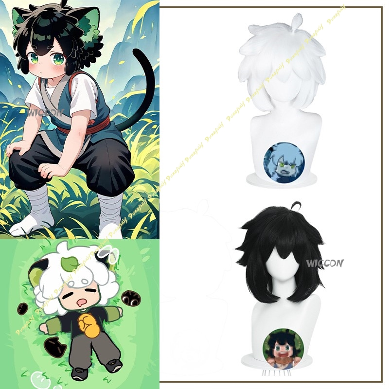 Anime Cosplay Girl With Black Hair - Luo Xiaohei Kostum Cosplay Wig Hitam