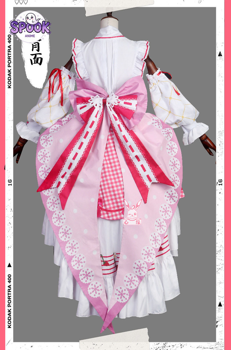 Gaun Lolita Stroberi Ulang Tah - Anime Cosplay Miku ulasan dan harga