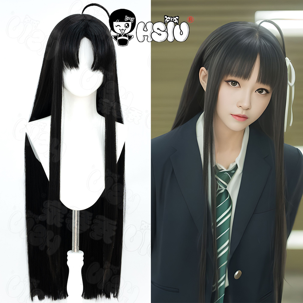 Wig Cosplay Awa Subaru HSIU 80 - Anime Cosplay Girl With Black Hair ulasan dan harga