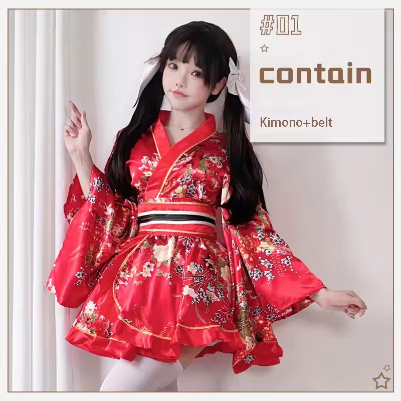 Gaun Kimono Modifikasi Jepang  - Anime Cosplay Japanese Girl ulasan dan harga