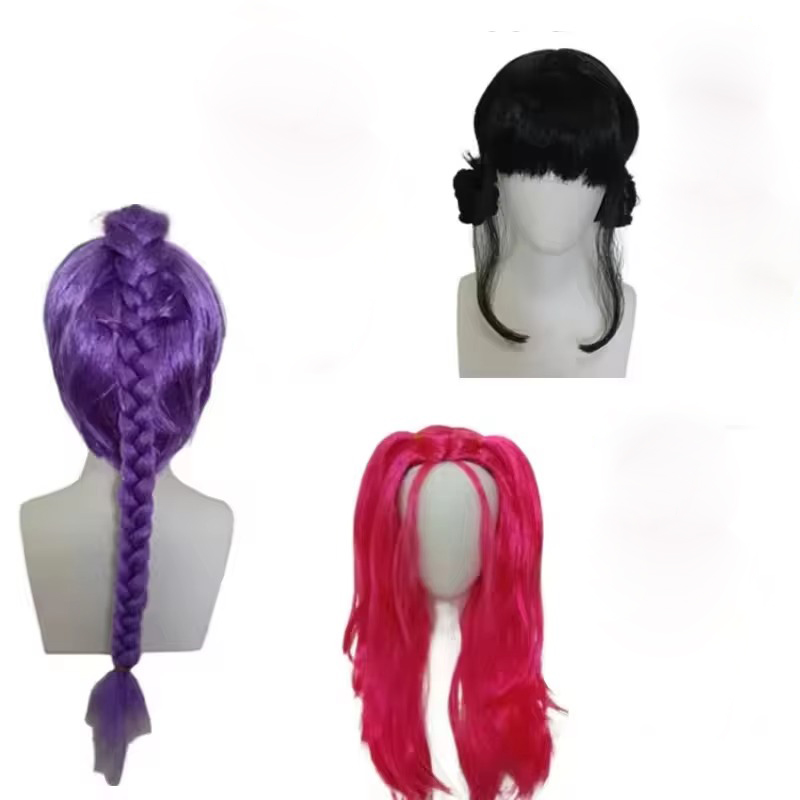 Wig ekor kuda ekstensi rambut  - Anime Cosplay Girl With Black Hair ulasan dan harga