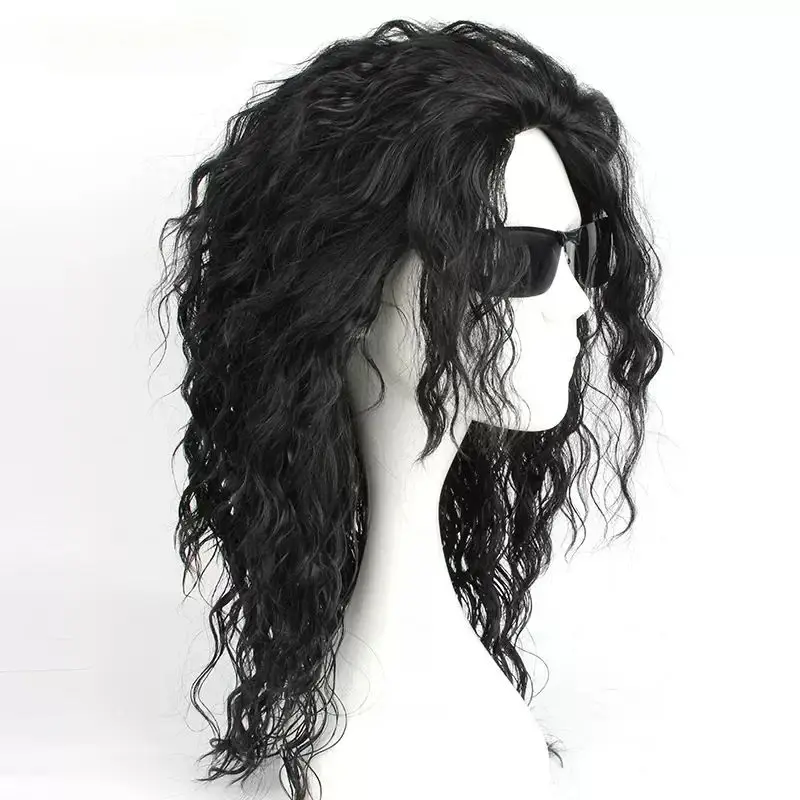 Rambut palsu hitam MJ Michael  - Anime Cosplay Com ulasan dan harga