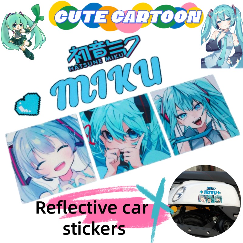 Stiker Reflektif Anime Hatsune - Anime Cosplay Miku ulasan dan harga