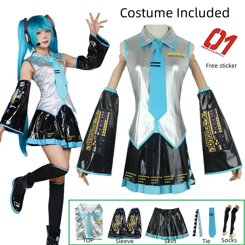 Kostum Cosplay Miku Lengkap da - Anime Cosplay Miku ulasan dan harga
