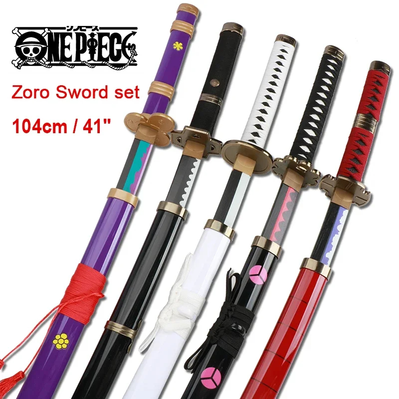 2026 3-pcs Pedang Roronoa Zoro - Cosplay Anime Zoro ulasan dan harga