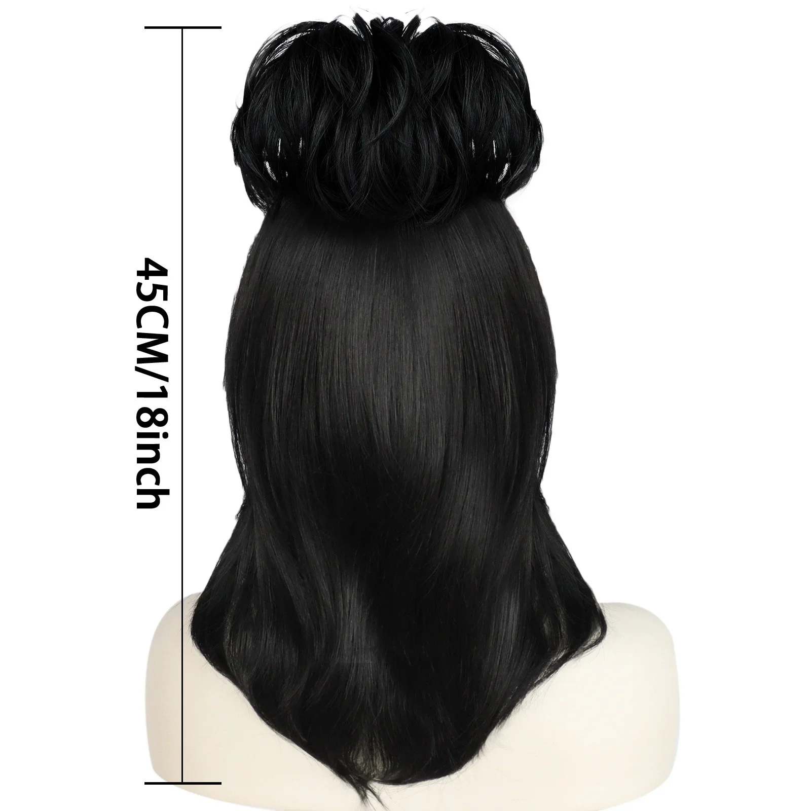 Lydia Deetz Wig Cosplay, akses - Anime Cosplay Girl With Black Hair ulasan dan harga