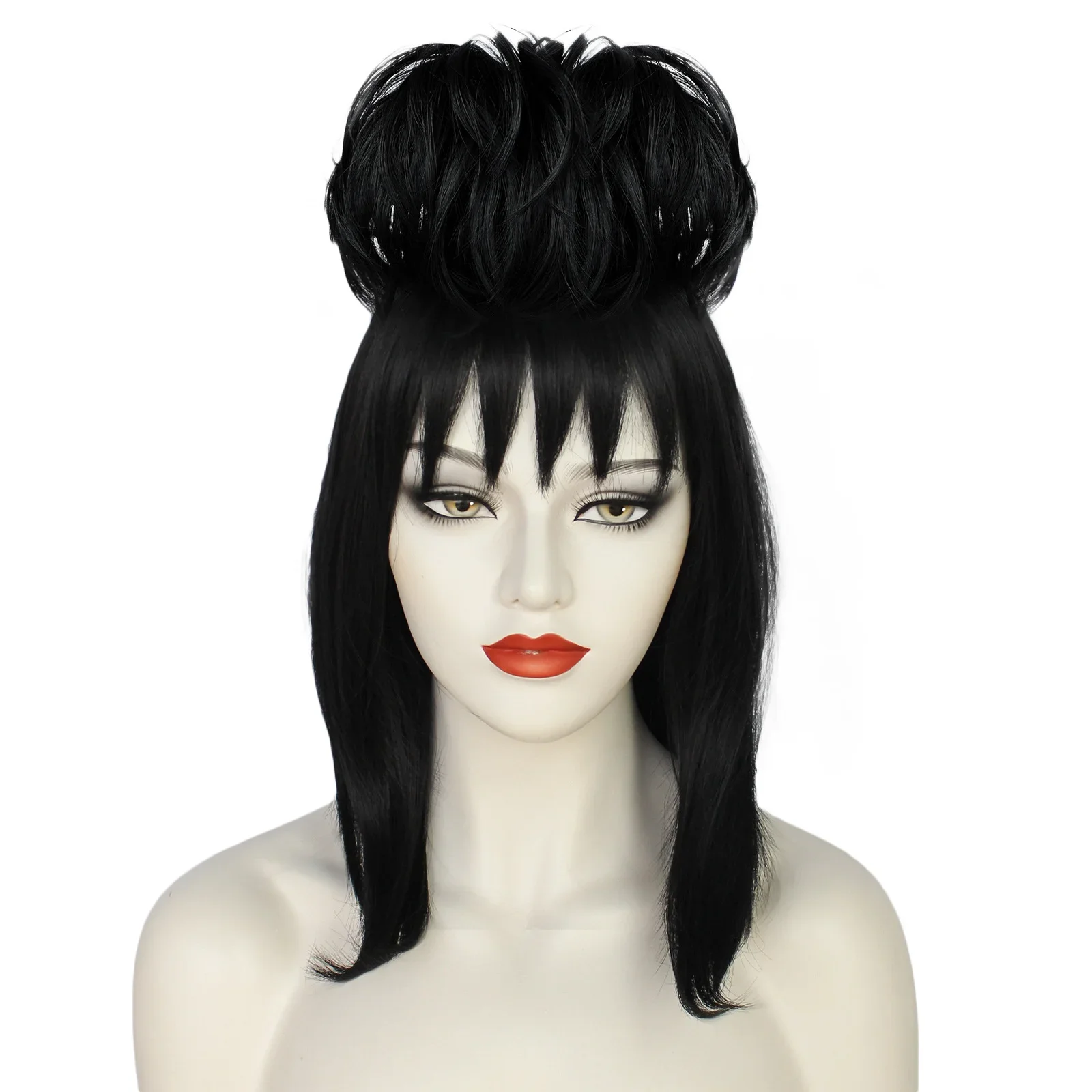 Lydia Deetz Wig Cosplay, akses - Anime Cosplay Girl With Black Hair ulasan dan harga